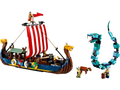 Barco Vikingo y Serpiente Midgard