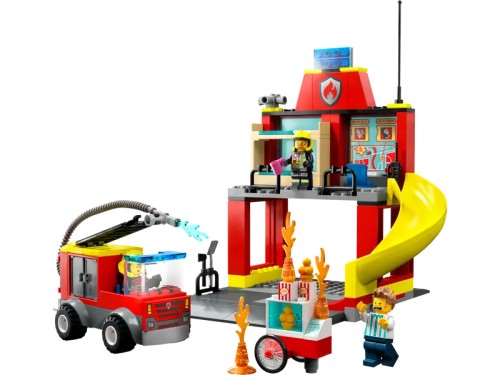Parque de Bomberos y Camión de Bomberos