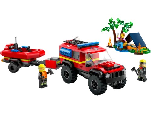 Camión de Bomberos 4x4 con Barco de Rescate