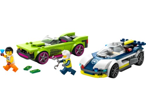Coche de Policía y Potente Deportivo